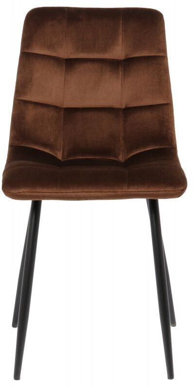 CLP Set of 4 dining room chairs Tilde velvet - brown