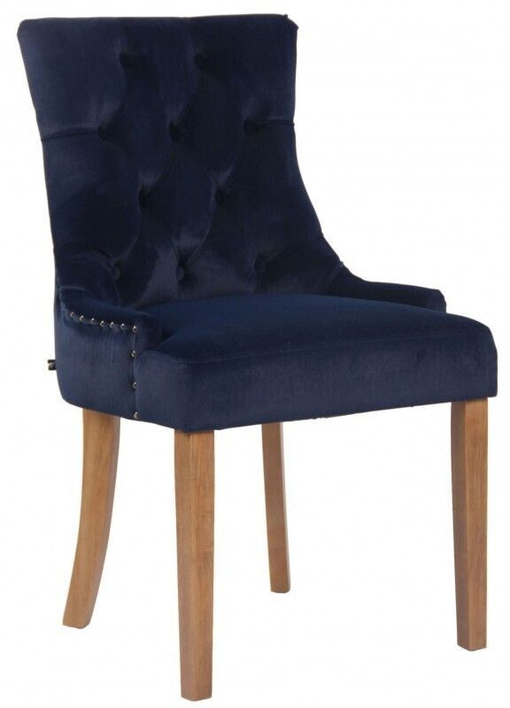 CLP Dining room chair Aberdeen velvet antique-light - blue