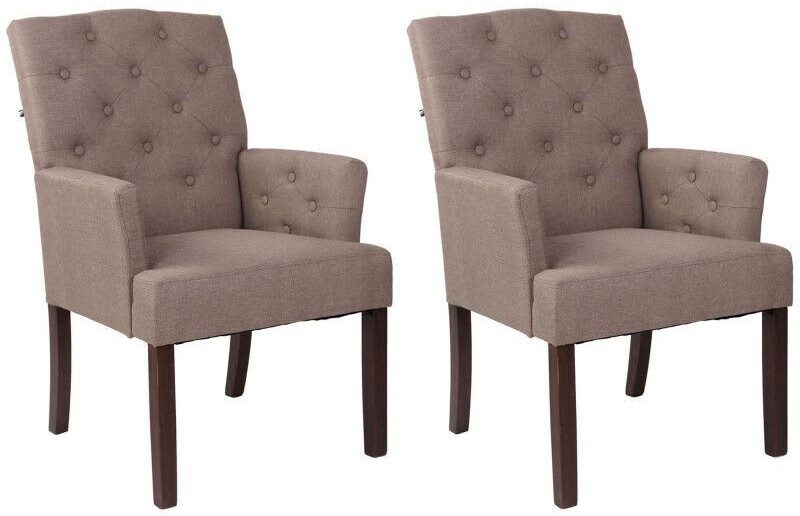 CLP Set of 2 chairs Sugar fabric antique - taupe