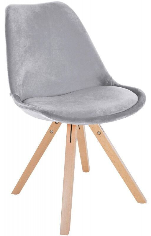 CLP Chair Sofia Velvet Square - light gray