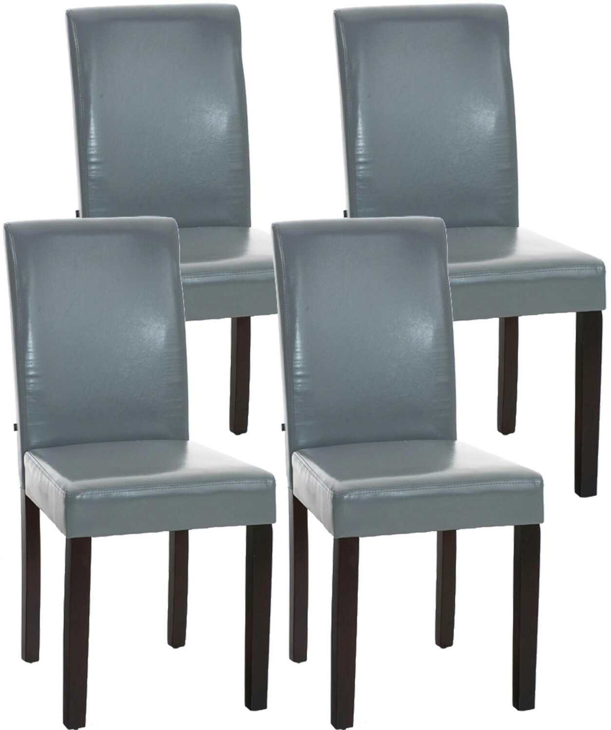 CLP Set of 4 dining room chairs Ina dark brown - gray
