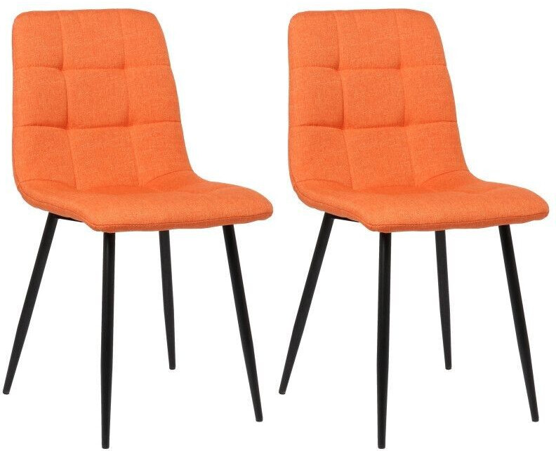 CLP Set of 2 dining chairs Tilde fabric - orange