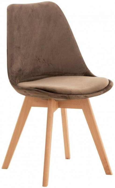 CLP Linares velvet chair - dark brown