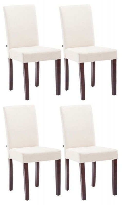 CLP Set of 4 dining room chairs Ina fabric cappuccino - cream