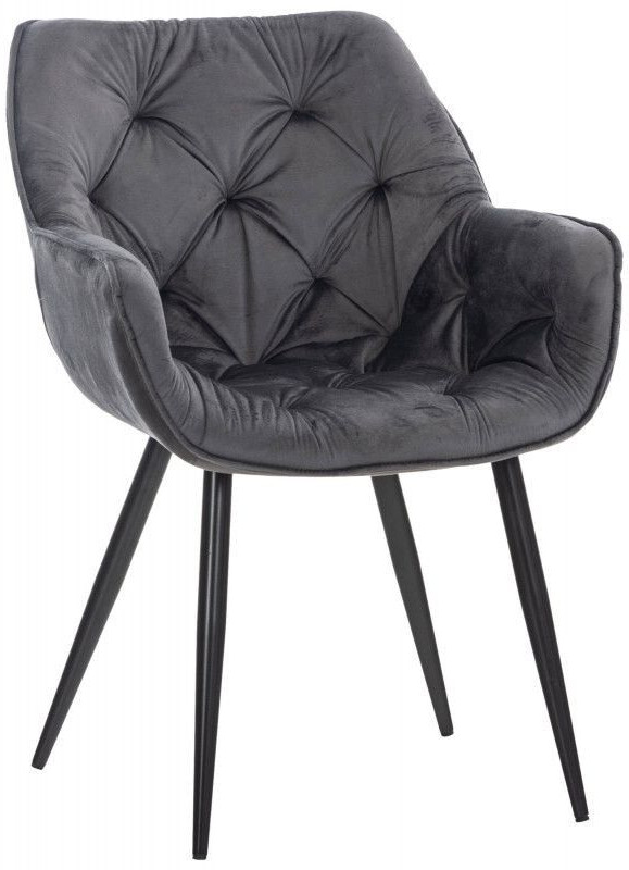 CLP Chair Tanna velvet - dark gray