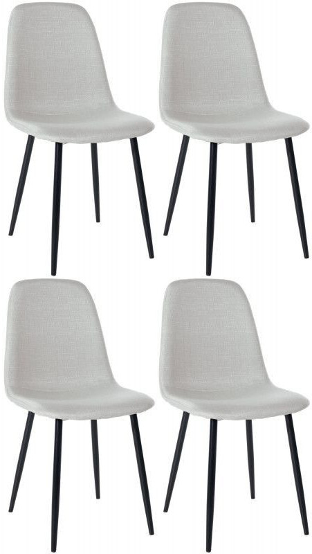 CLP Set of 4 dining room chairs Napier fabric - cream