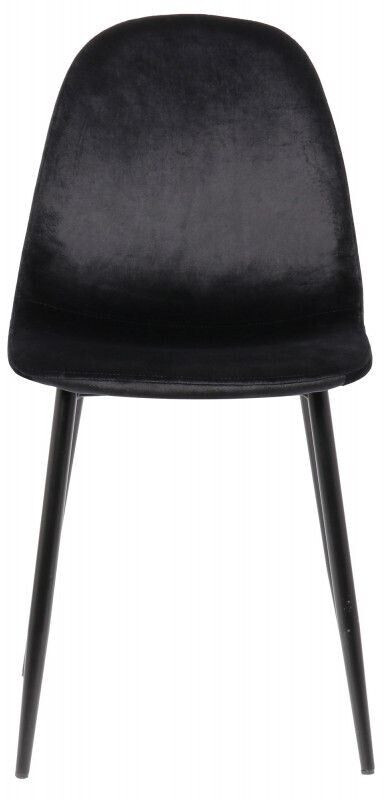 CLP Set of 4 dining room chairs Napier velvet - black