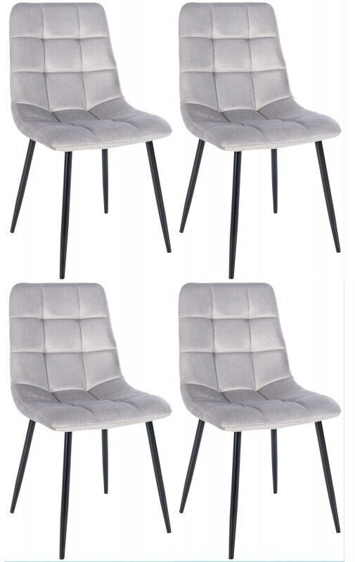 CLP Set of 4 dining chairs Antibes - gray