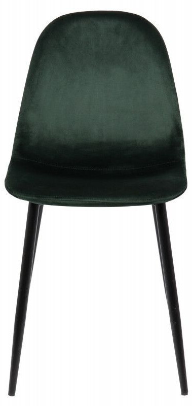 CLP Set of 4 dining room chairs Napier velvet - green