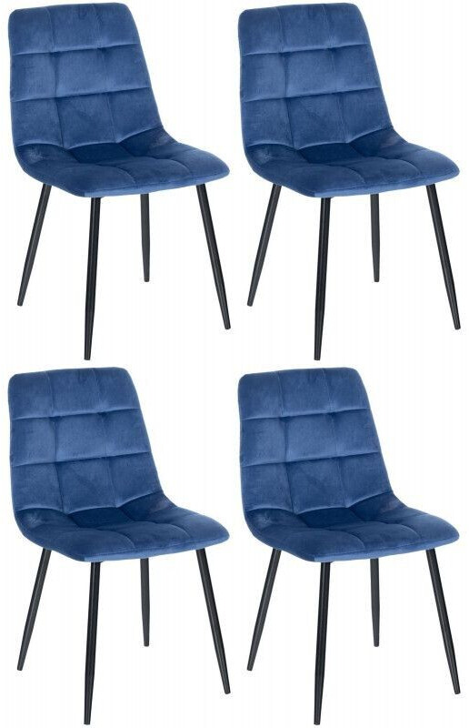 CLP Set of 4 dining chairs Antibes - blue
