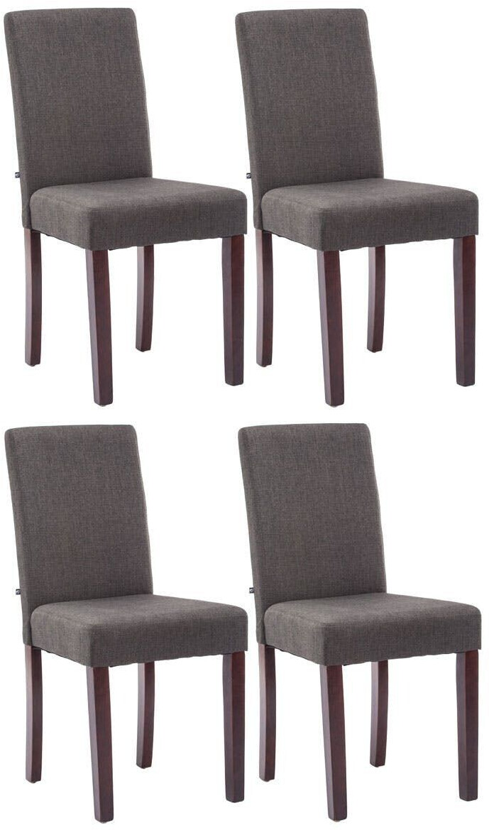 CLP Set of 4 dining room chairs Ina fabric cappuccino - dark gray
