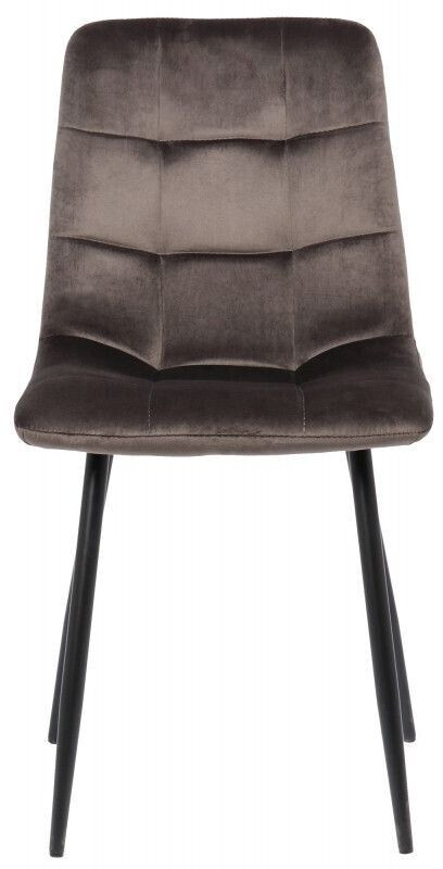 CLP Set of 4 dining room chairs Tilde velvet - gray