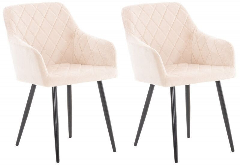 CLP Set of 2 dining chairs Shila velvet - beige