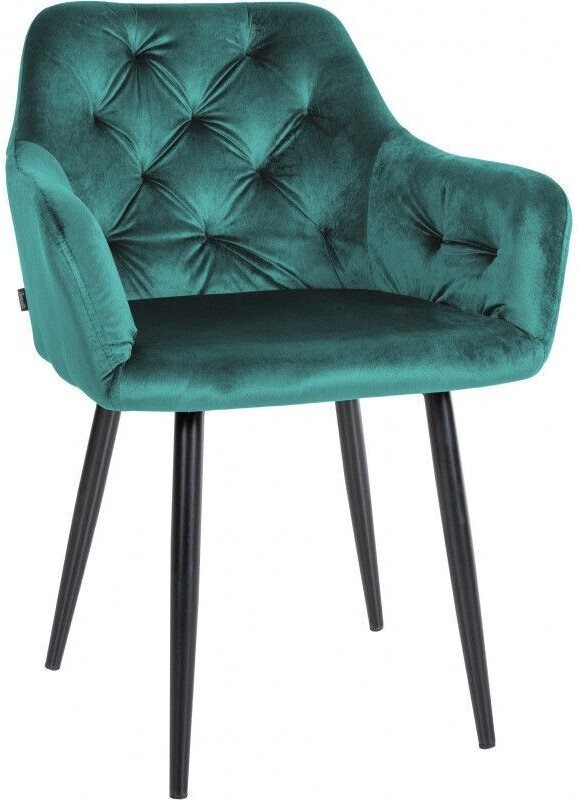 CLP Stanley velvet dining chair - dark green