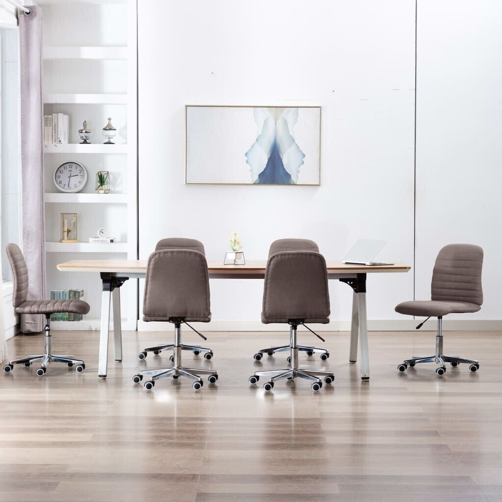 vidaXL Dining room chairs 6 pcs. Taupe fabric