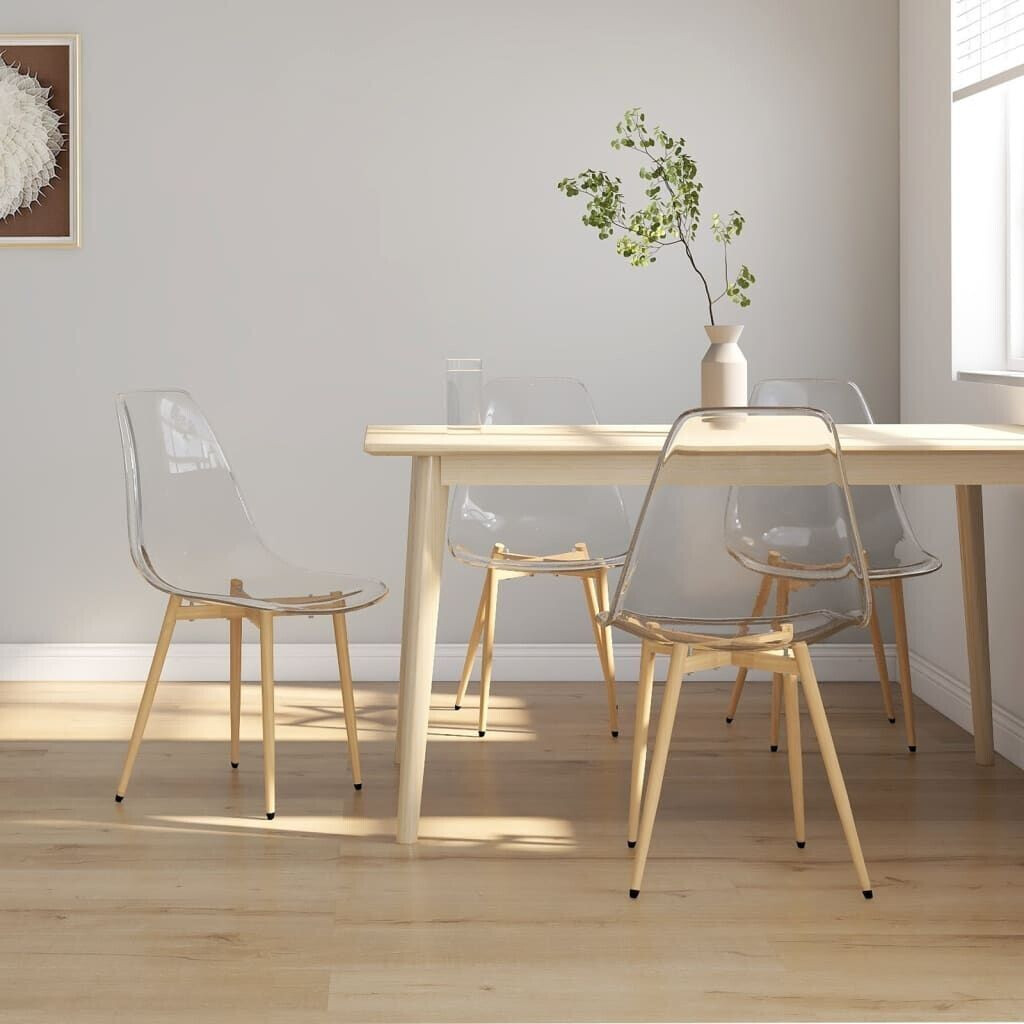 vidaXL Dining room chairs 4 pcs. Transparent PET
