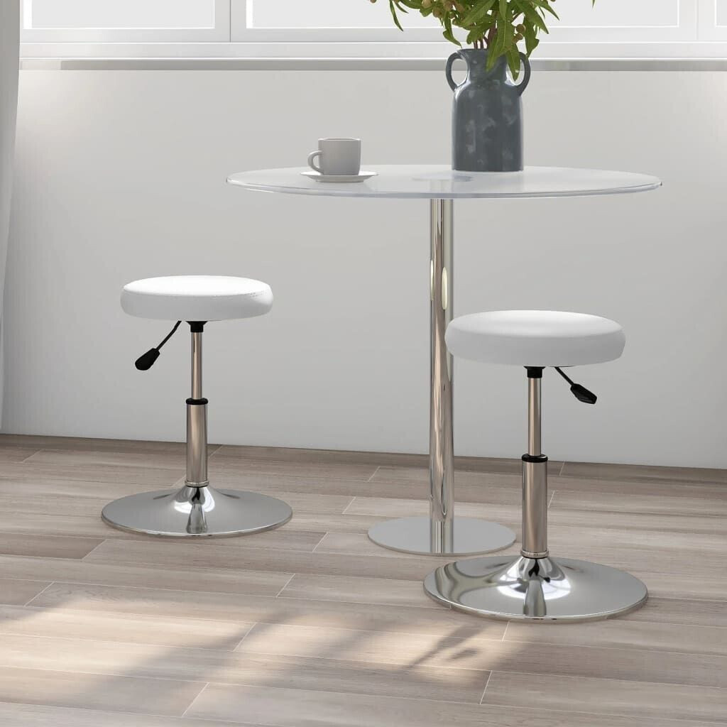 vidaXL Dining room chairs 2 pcs. White faux leather