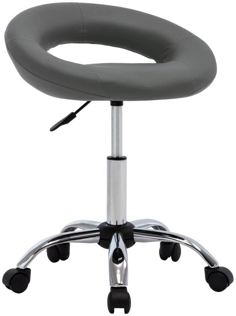 vidaXL Dining room chair swivel gray faux leather