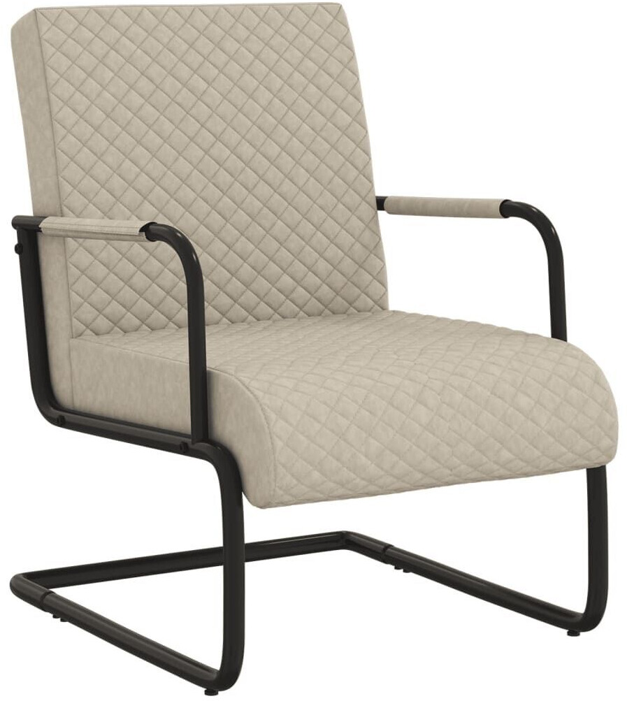 vidaXL Cantilever chair light gray faux leather