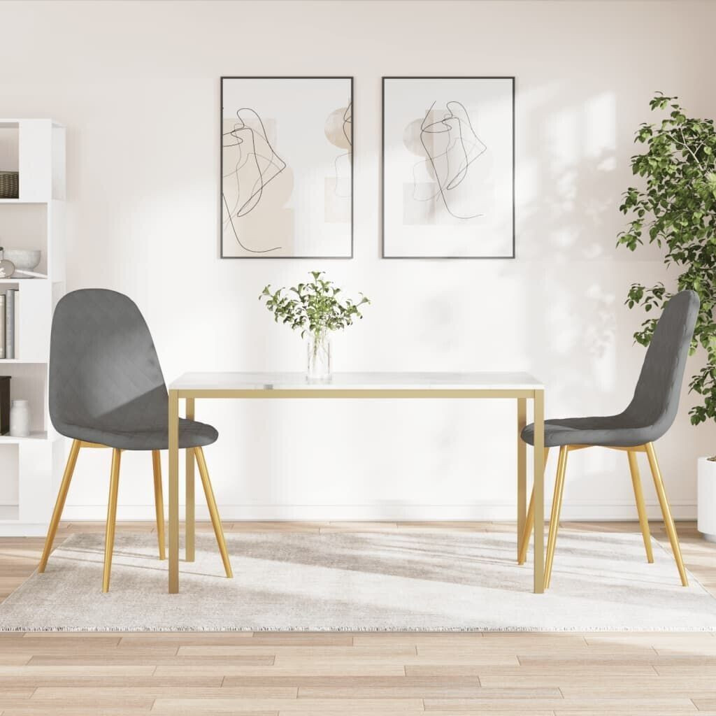 vidaXL Dining room chairs 2 pcs. Light gray velvet