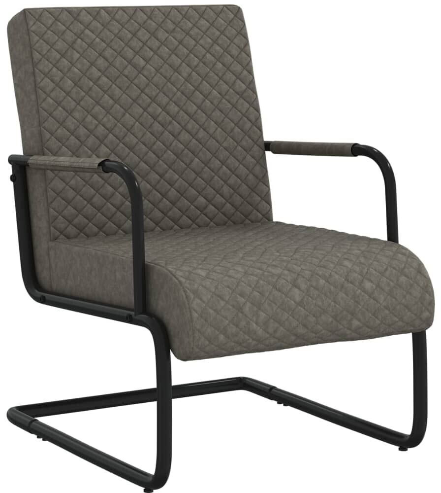 vidaXL Cantilever chair dark gray faux leather