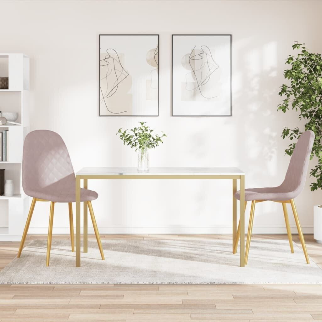 vidaXL Dining room chairs 2 pcs. Pink velvet