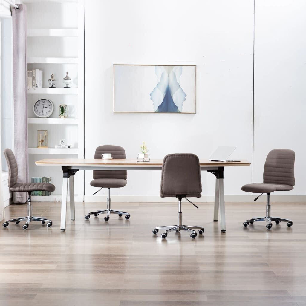 vidaXL Dining room chairs 4 pcs. Taupe fabric