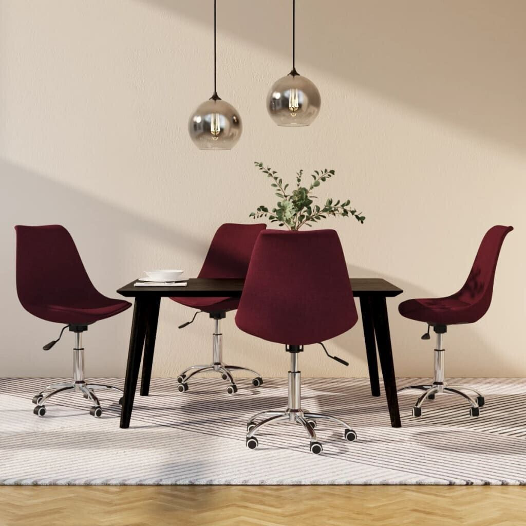 vidaXL Dining room chairs 4 pcs. Swivel purple fabric
