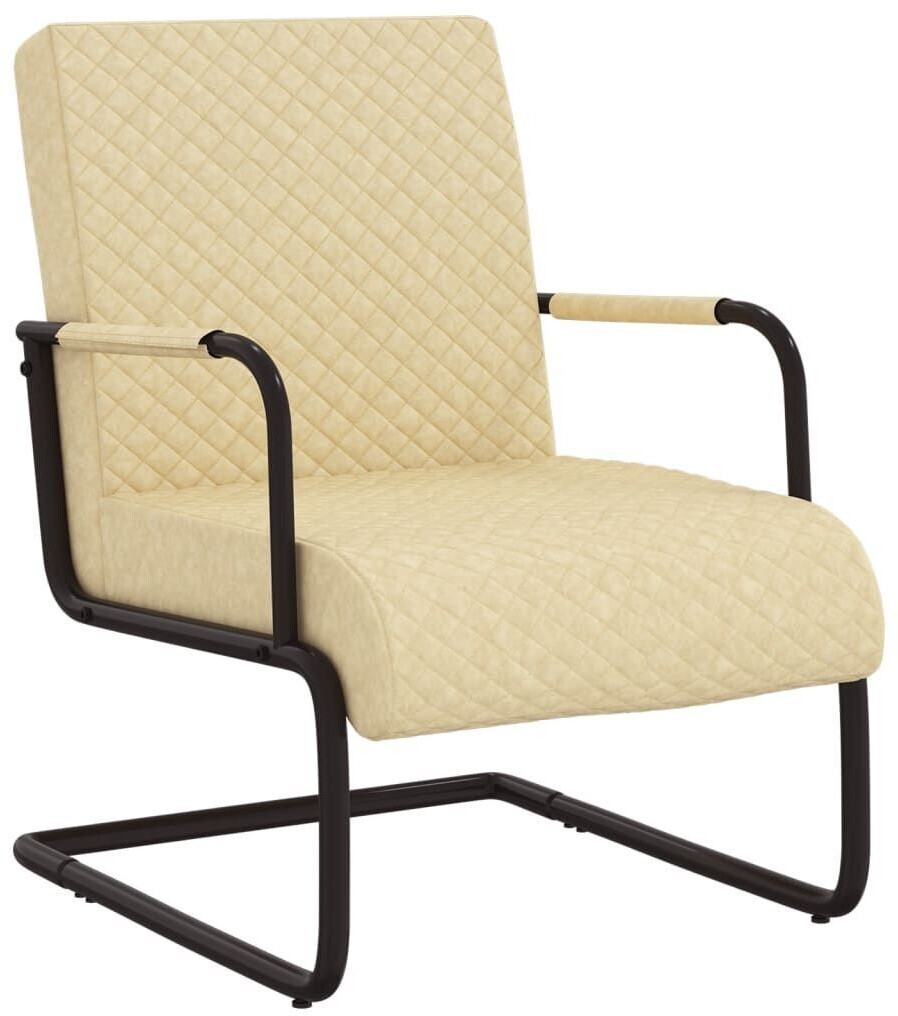vidaXL Cantilever chair cream faux leather