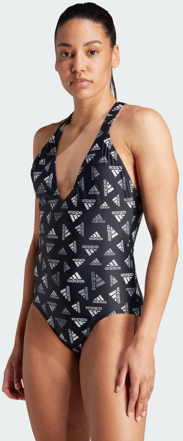 Adidas Allover Print Sportswear Swimsuit black/white (IB7707)