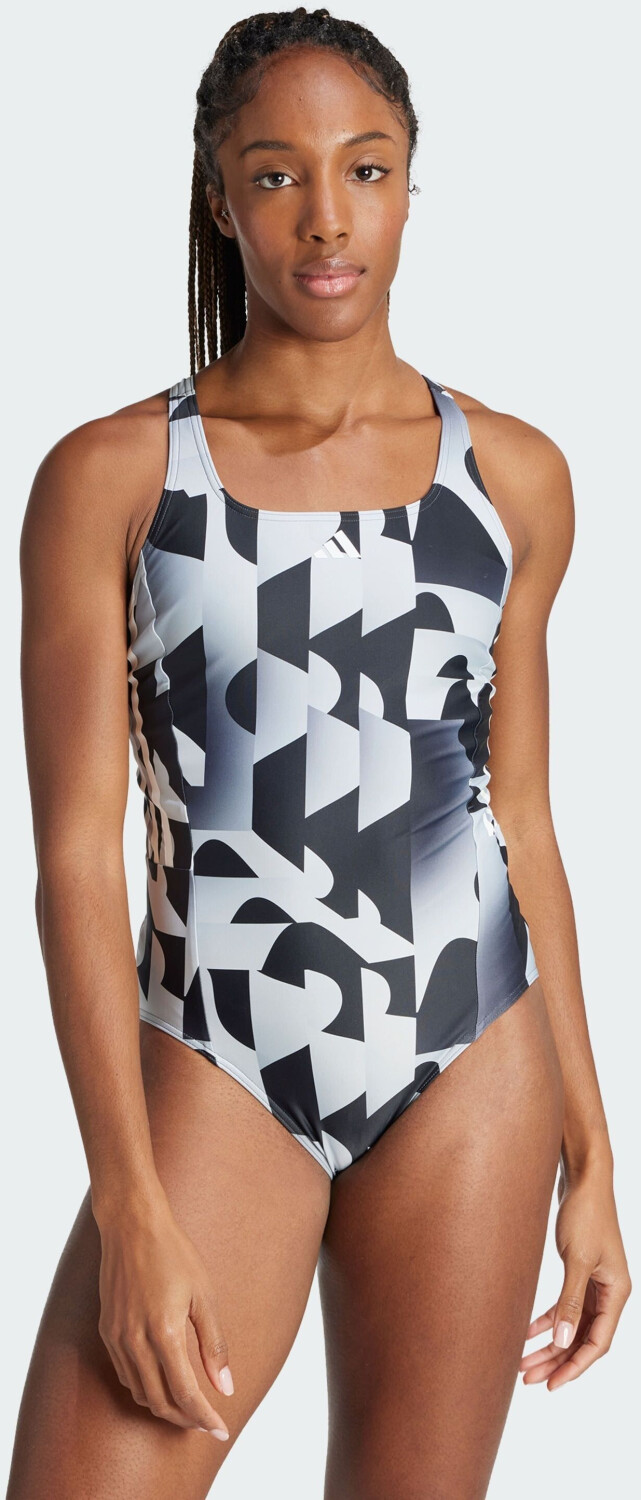 Photos - Swimwear Adidas 3-Stripes Graphic Swimsuit black  (IL7272)