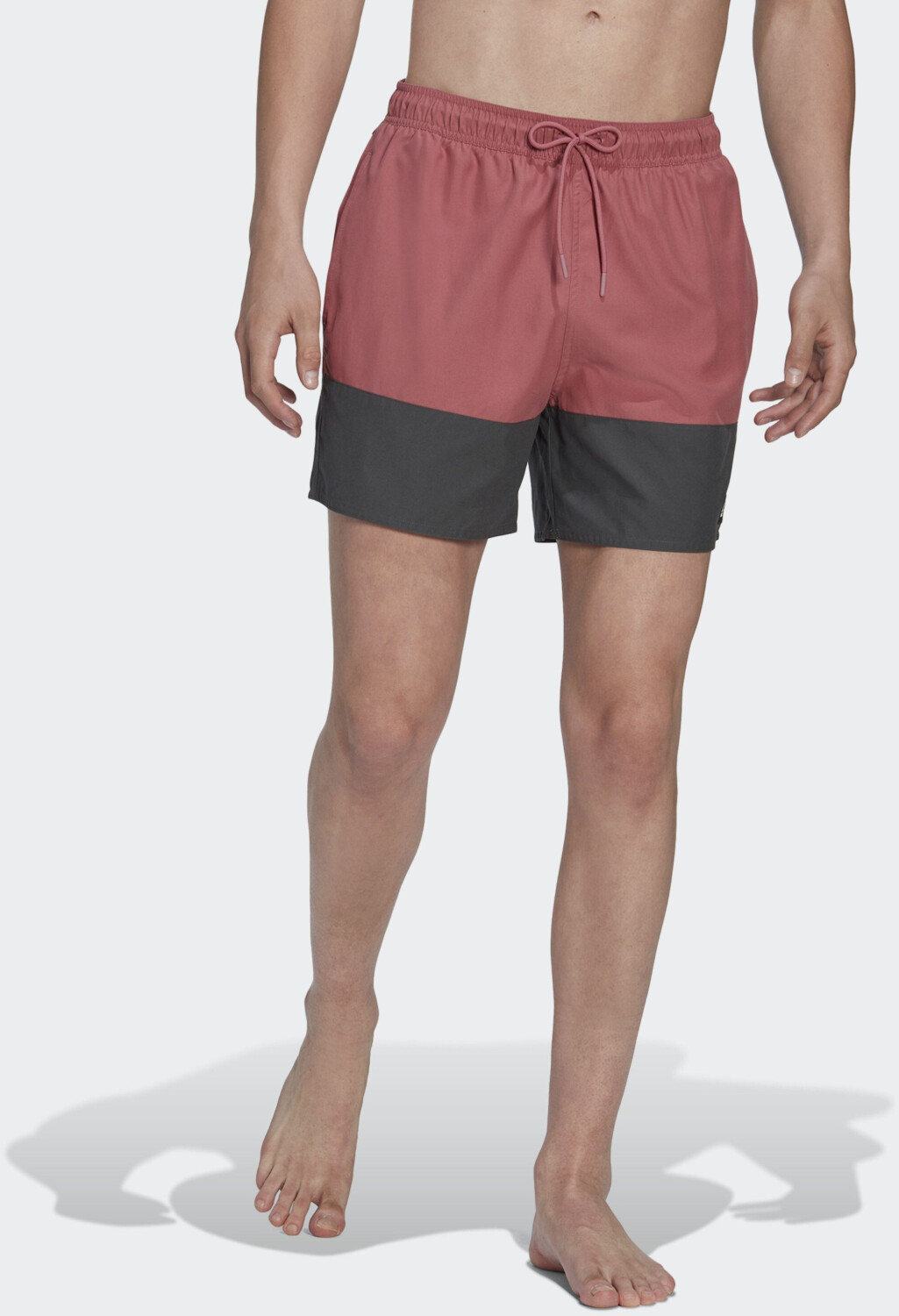 Photos - Swimwear Adidas Colorblock Short Length Swim Shorts pink strata/grey six (HT 