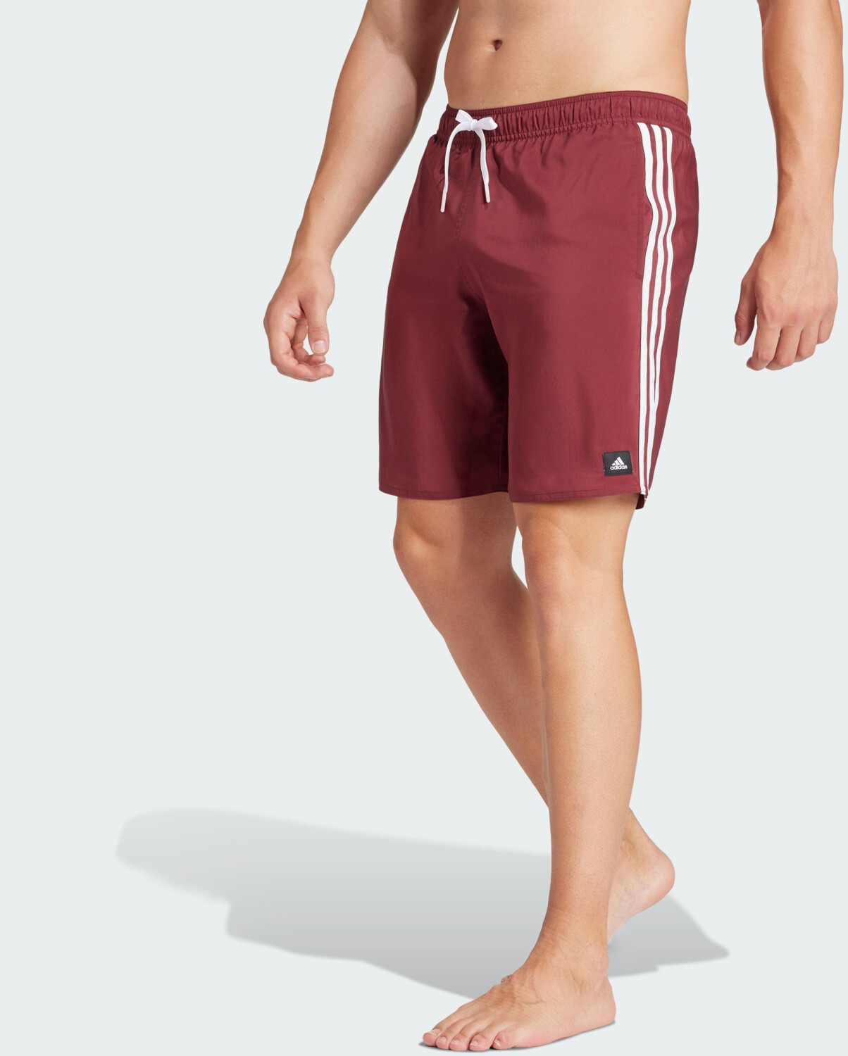 White adidas shorts with red stripes cheap