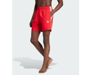Adidas red swim shorts clearance