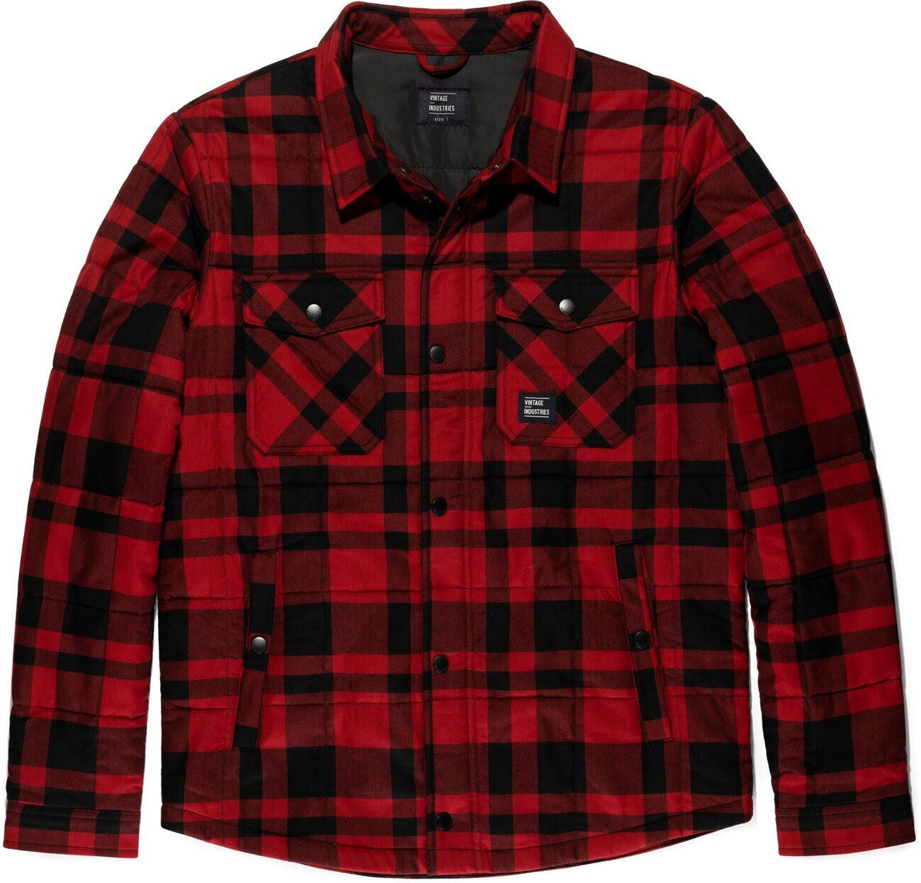 Vintage Industries Square Padded Shirt black/red