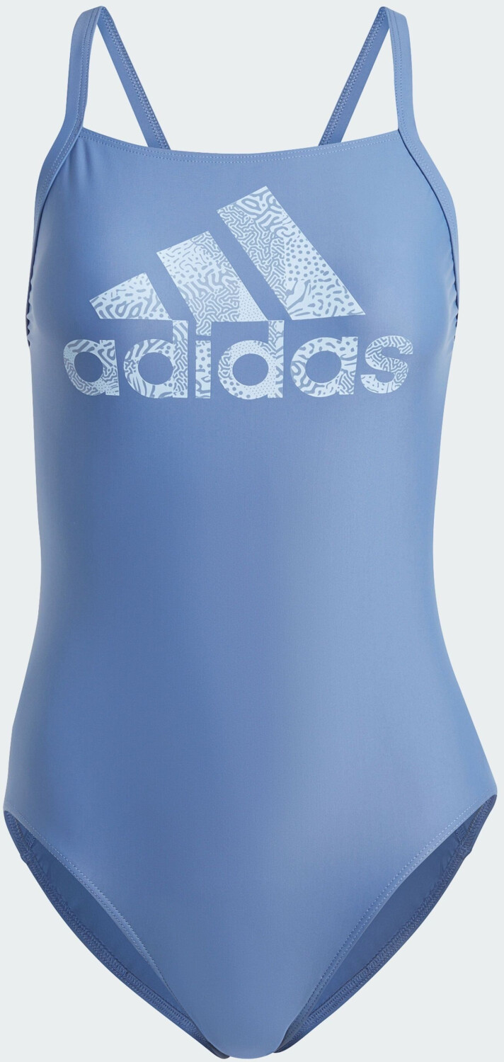 Photos - Swimwear Adidas Big Logo Swimsuit Crew blue/blue dawn  (IA3192)