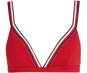 Tommy Hilfiger Global Stripe Padded Triangle Bikini Top (UW0UW05290) primary red