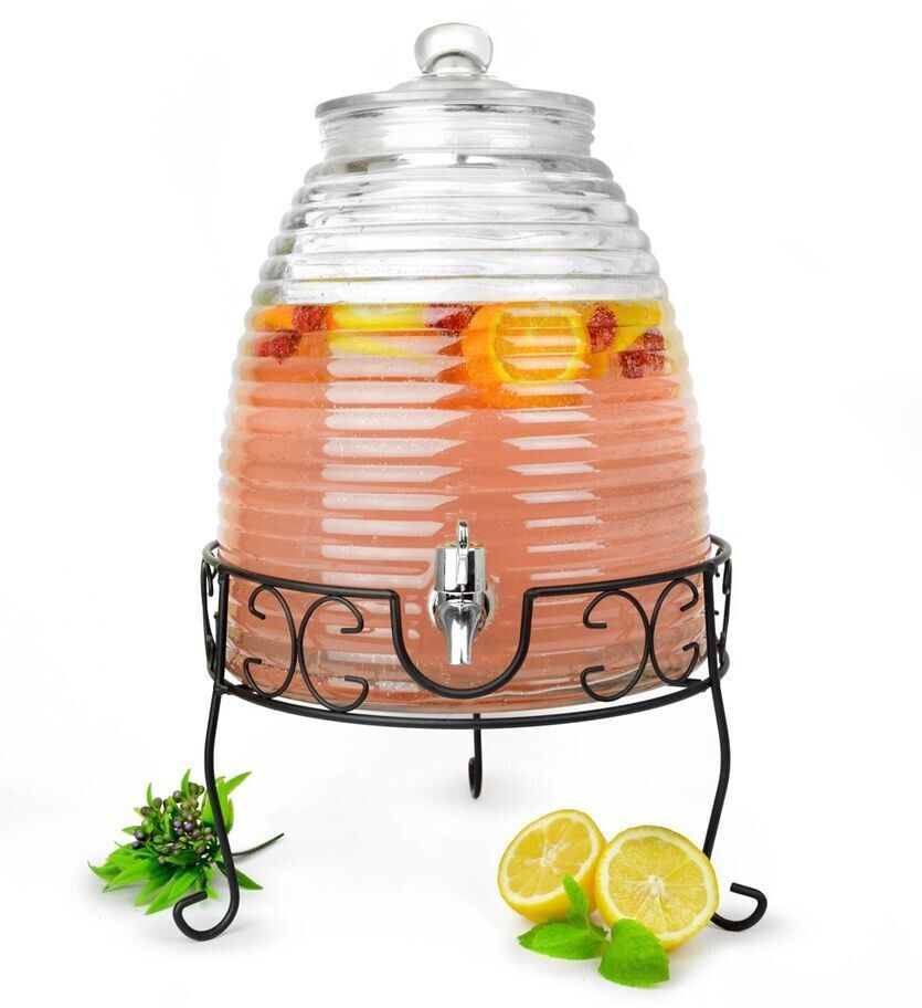 RHP Faltbarer Getränkespender 9,5L Mit 8 Bechern – BPA-freier Wasserspender Mit Zapfhahn