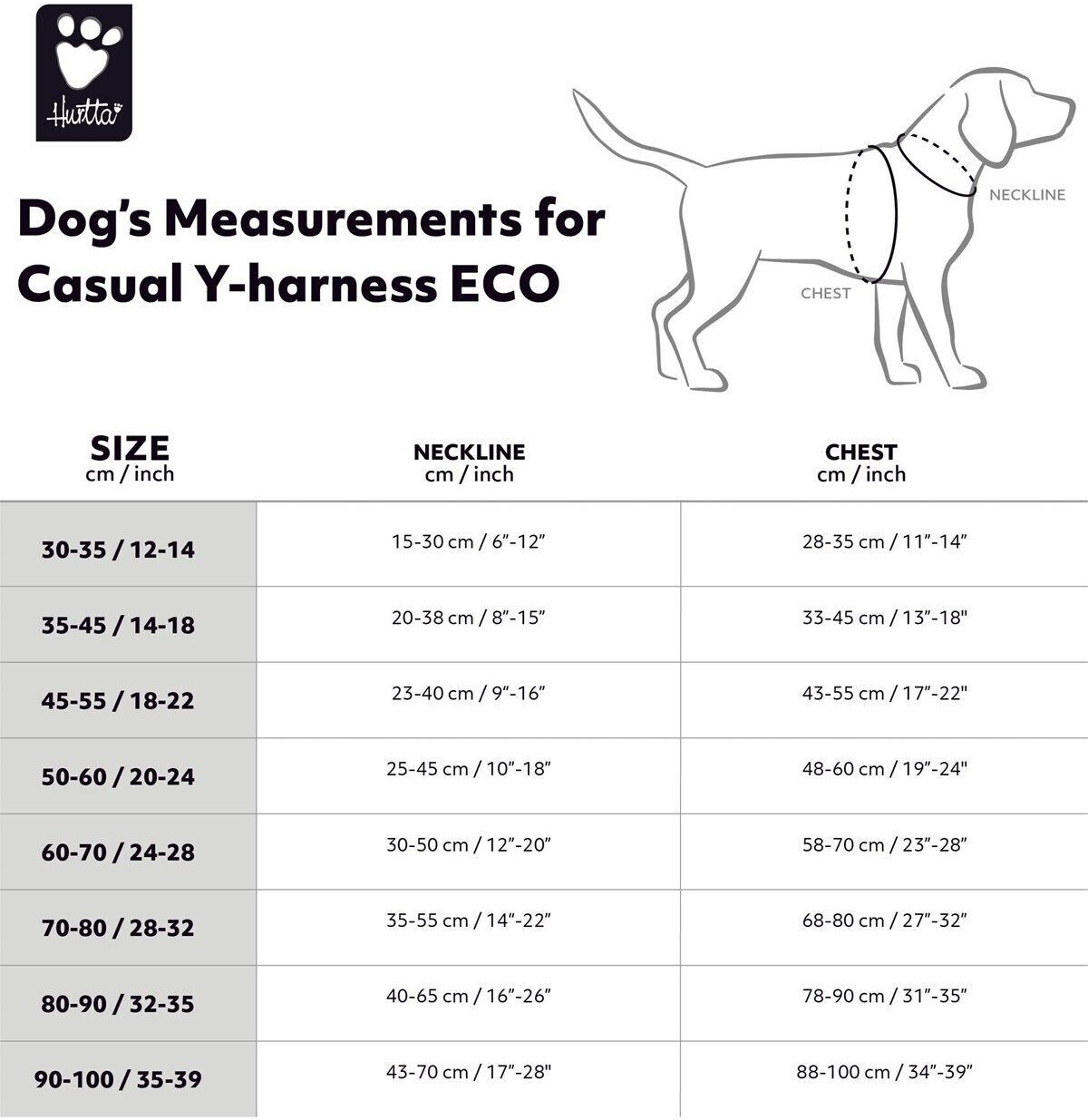 Hurtta Harnais pour chien Y-harness Ruby 45-55cm Hurtta Harnais pour chien Y-harness Ruby 45-55cm