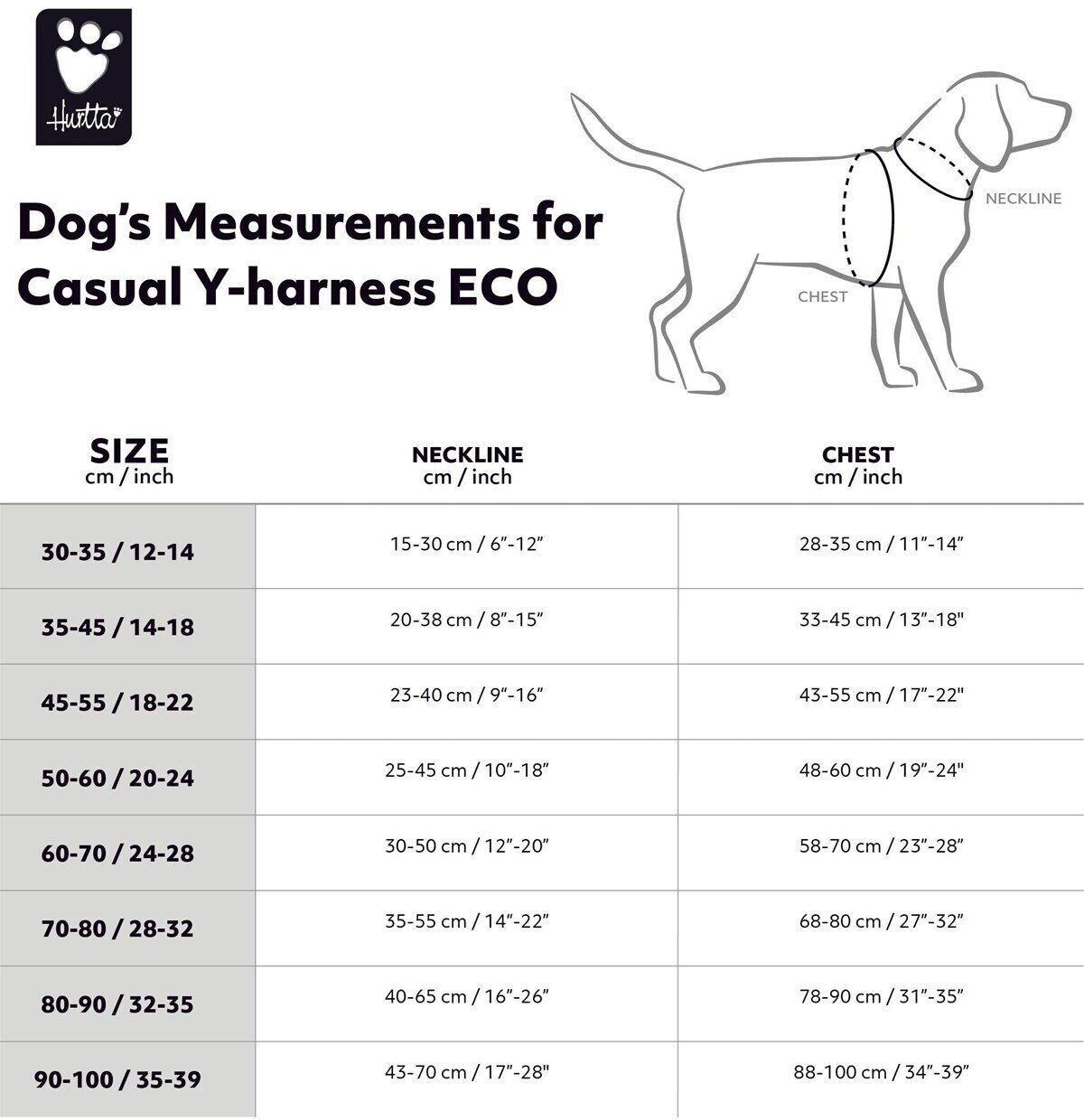 Hurtta Harnais pour chien Y-harness Ruby 70-80cm Hurtta Harnais pour chien Y-harness Ruby 70-80cm