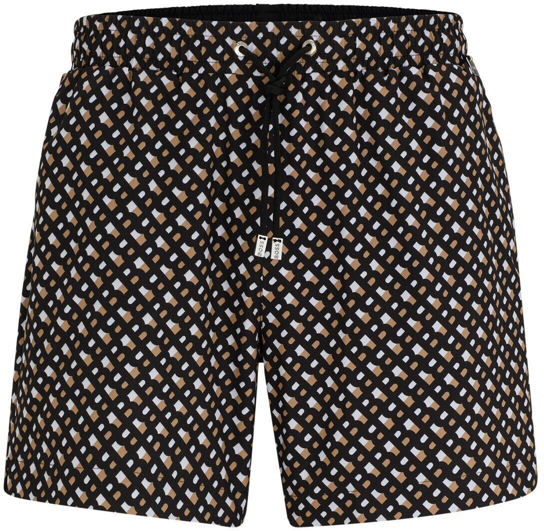 Hugo Boss Quick-drying swim shorts with full-length inner lining and monogram print (50515720)