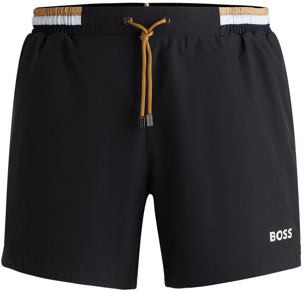 Hugo Boss Swim shorts made of ripstop fabric with contrasting coloured logo (50469324) black