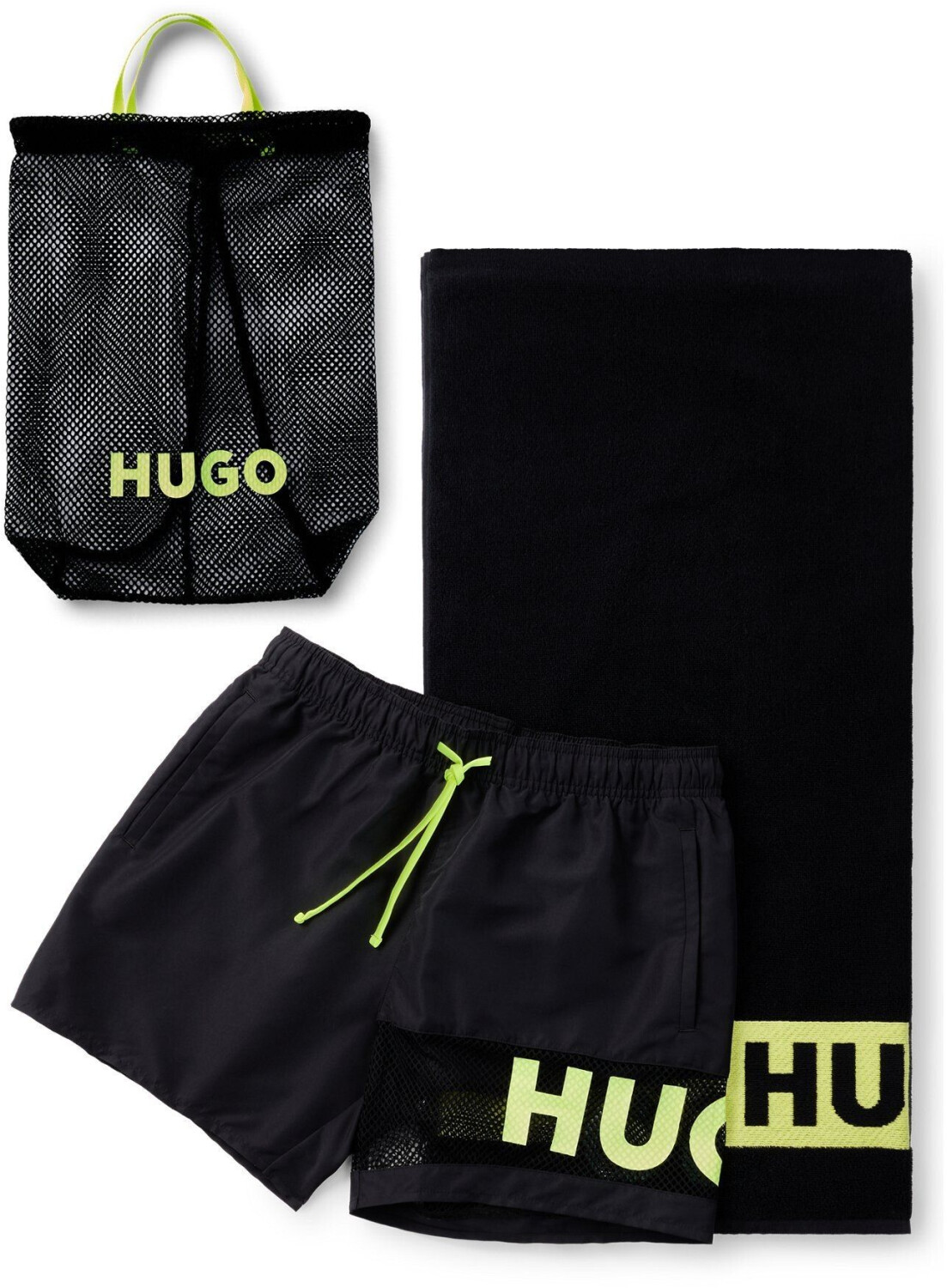 Hugo Beach set with swim shorts, towel and bag (50515502) black