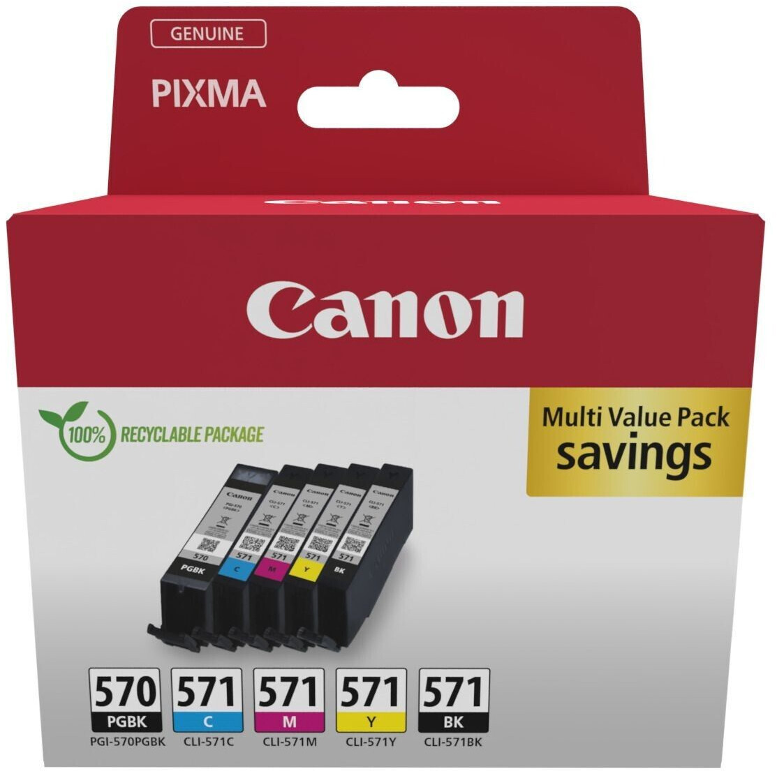 Canon PGI-570 / CLI-571 Multipack 5 Pack (0372C006)