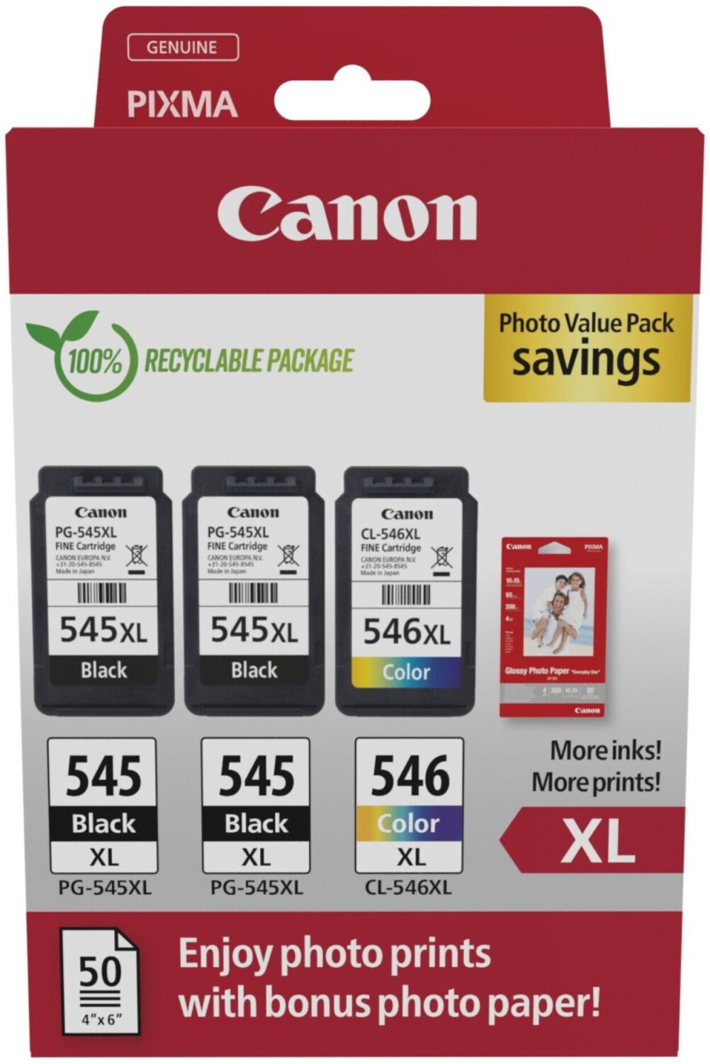 Canon PG-545XL/CL-546XL Photo Value Pack (8286B015)
