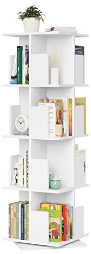 Eugad Bookcase 360° 40x128x40 cm White