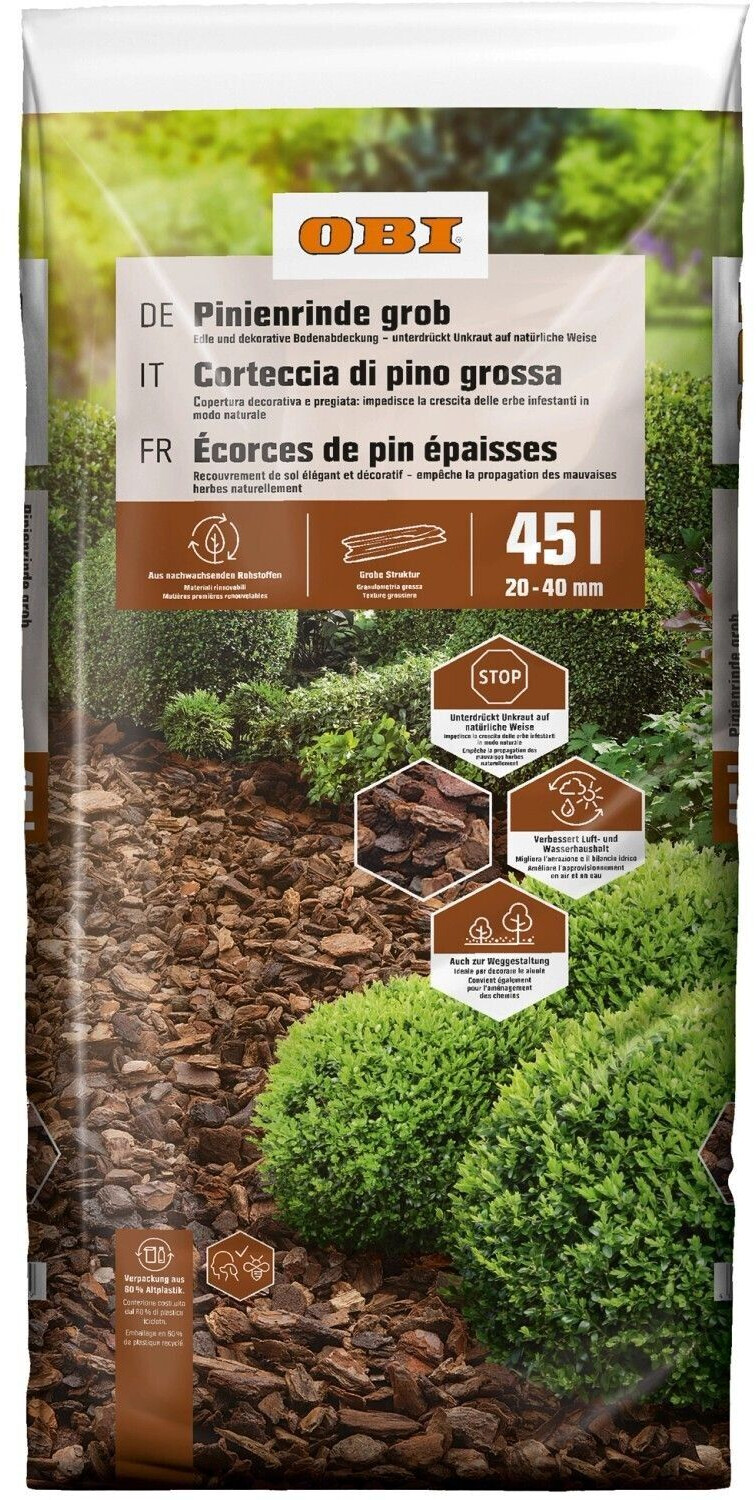 OBI Pinienrinde Grob 2040mm 45 Liter ab 12,79 € Preisvergleich bei