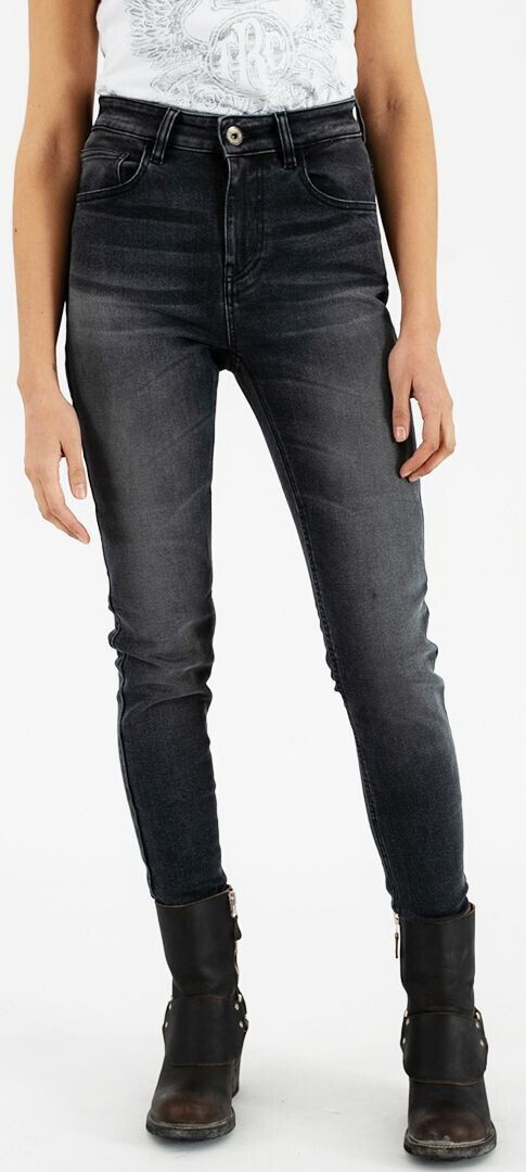 Rokker Tech High Waist Ladyjeans black/grey