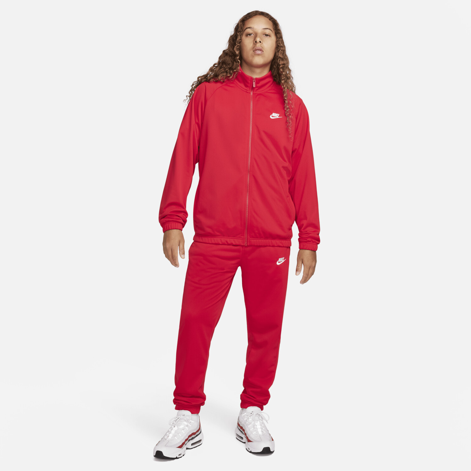 Red and white nike tracksuit womens outlet