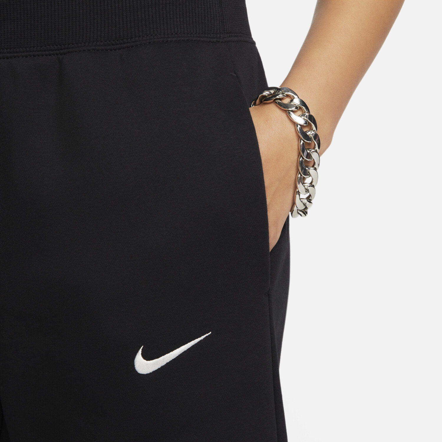Nike Sportswear Phoenix Fleece High Waisted Cropped Tracksuit Bottoms Women black sail ab 42 63 Preisvergleich bei idealo